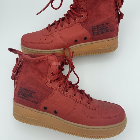 Nike SF Air Force 1 Mid Men's Shoe Sz 7 (Dune Red) - Picture 2 of 4
